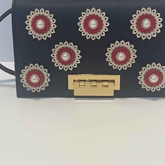 Zac Posen blue with flowers like new handbag - Picture 2 of 6